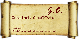 Greilach Oktávia névjegykártya